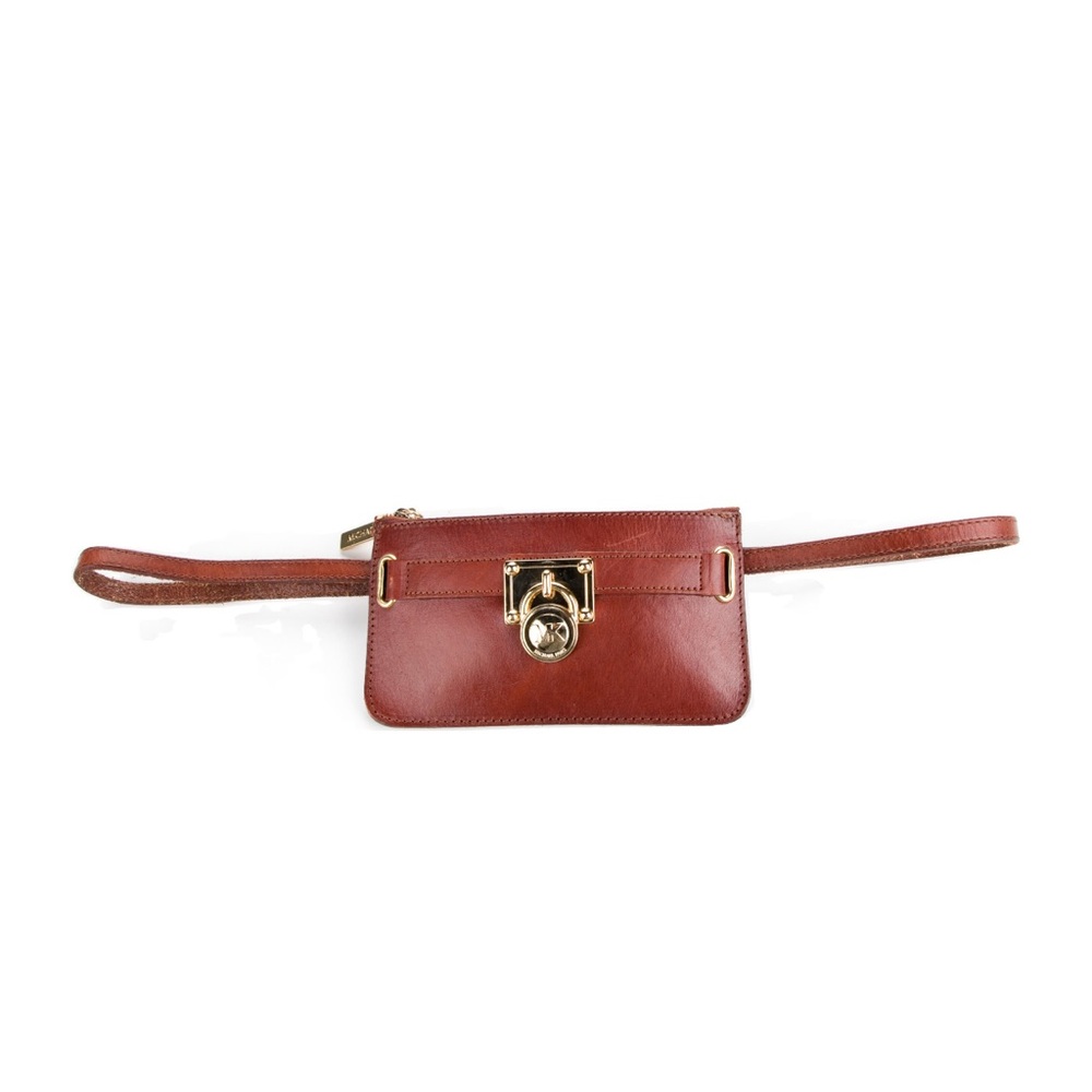 Michael Kors leather brown waist belt